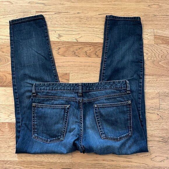 Lands' End Canvas 1963 sz. 30 Boyfriend Fit Medium Wash Mid Rise Denim Jeans - Picture 6 of 8